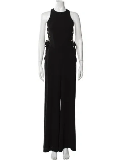 Pre-owned Zimmermann Crew Neck Jumpsuit In Black