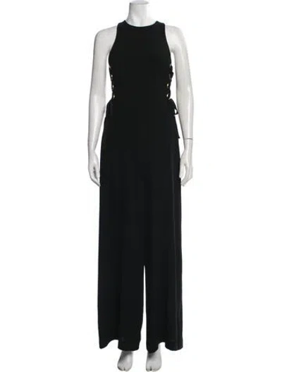 Pre-owned Zimmermann Crew Neck Jumpsuit In Black