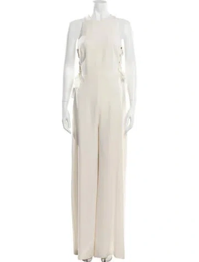 Pre-owned Zimmermann Crew Neck Jumpsuit In Neutrals