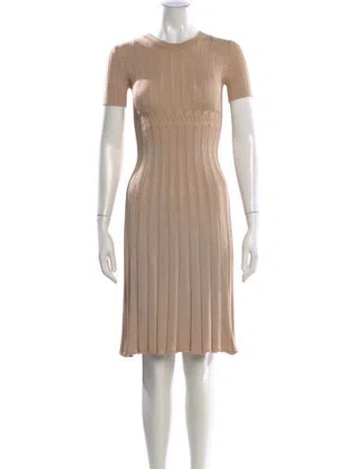 Pre-owned Zimmermann Crew Neck Knee-length Dress In Neutral