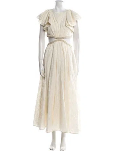 Pre-owned Zimmermann Crew Neck Long Dress
