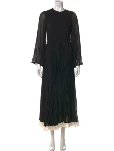 Pre-owned Zimmermann Crew Neck Long Dress In Black
