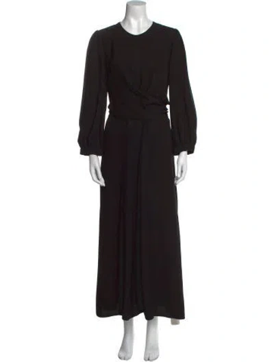 Pre-owned Zimmermann Crew Neck Long Dress In Black