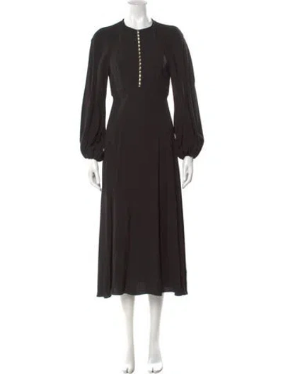 Pre-owned Zimmermann Crew Neck Long Dress In Black