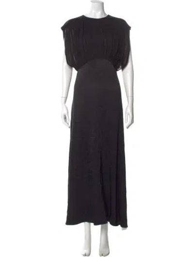 Pre-owned Zimmermann Crew Neck Long Dress In Black