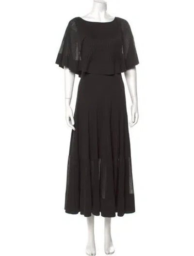Pre-owned Zimmermann Crew Neck Long Dress In Black