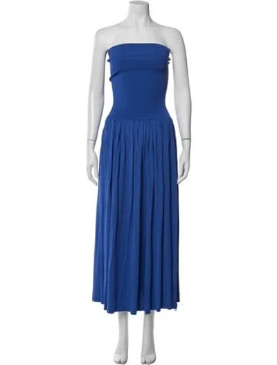 Pre-owned Zimmermann Crew Neck Long Dress In Blue
