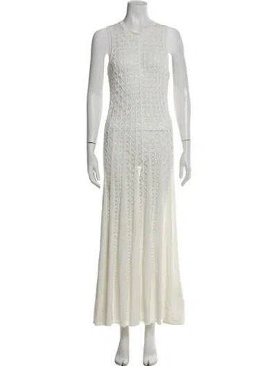 Pre-owned Zimmermann Crew Neck Long Dress In Neutral