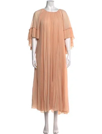 Pre-owned Zimmermann Crew Neck Long Dress In Neutral
