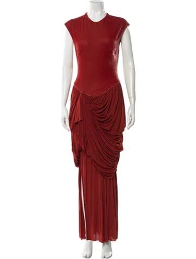 Pre-owned Zimmermann Crew Neck Long Dress In Orange