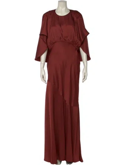 Pre-owned Zimmermann Crew Neck Long Dress In Red