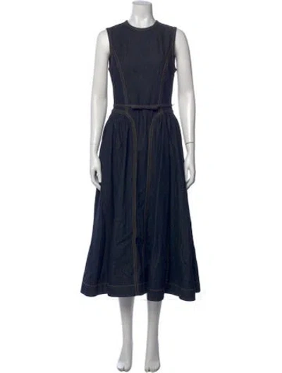 Pre-owned Zimmermann Crew Neck Long Dress W/ Tags In Black