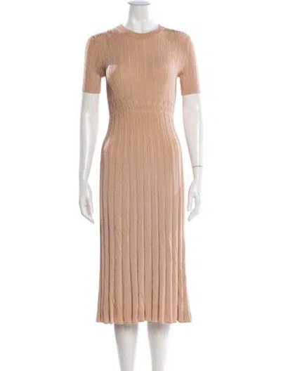 Pre-owned Zimmermann Crew Neck Midi Length Dress In Neutral