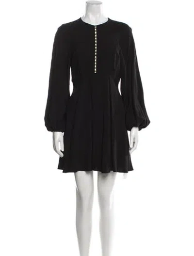 Pre-owned Zimmermann Crew Neck Mini Dress In Black