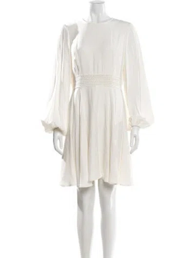 Pre-owned Zimmermann Crew Neck Mini Dress In Neutral