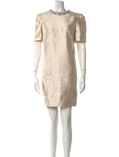 Pre-owned Zimmermann Crew Neck Mini Dress W/ Tags