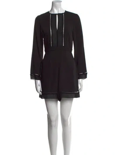 Pre-owned Zimmermann Crew Neck Romper In Black
