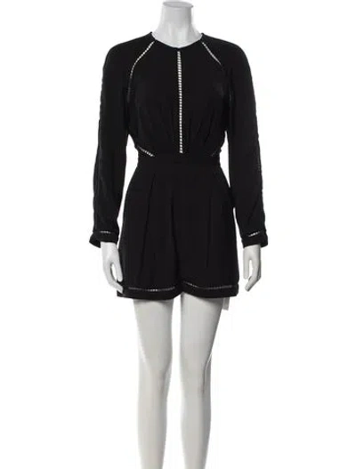 Pre-owned Zimmermann Crew Neck Romper In Black