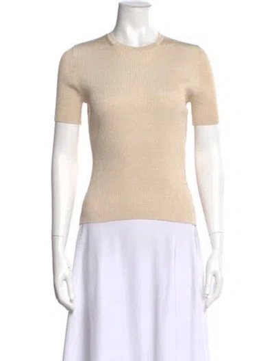 Pre-owned Zimmermann Crew Neck Short Sleeve Top In Neutral
