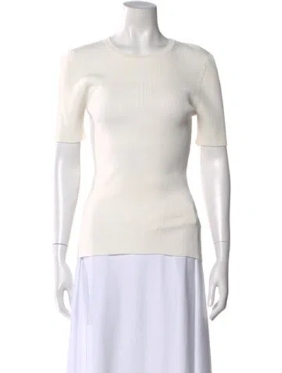 Pre-owned Zimmermann Crew Neck Short Sleeve Top In Neutral