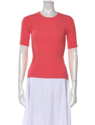 Pre-owned Zimmermann Crew Neck Short Sleeve Top In Pink