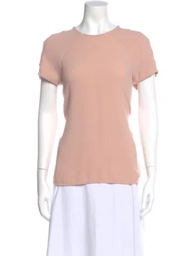 Pre-owned Zimmermann Crew Neck Short Sleeve Top In Pink