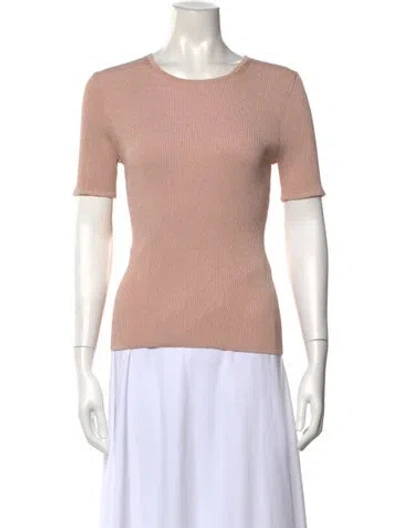 Pre-owned Zimmermann Crew Neck Short Sleeve Top W/ Tags In Pink