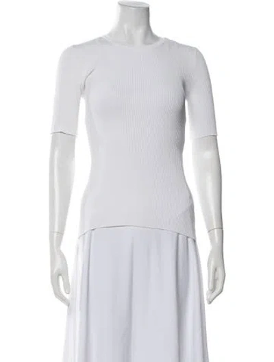 Pre-owned Zimmermann Crew Neck Short Sleeve Top In White