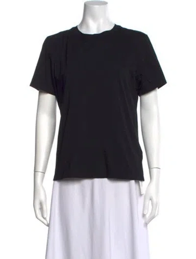 Pre-owned Zimmermann Crew Neck Short Sleeve T-shirt In Black