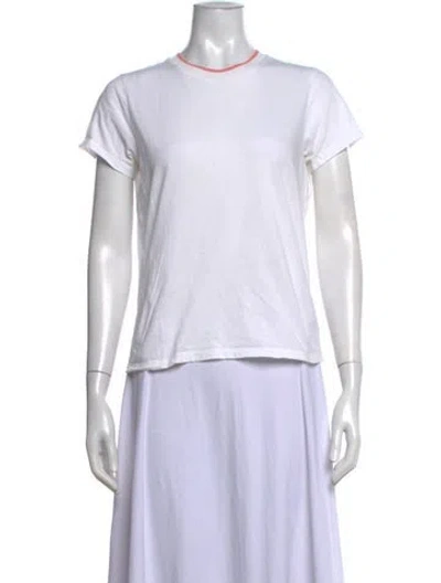 Pre-owned Zimmermann Crew Neck Short Sleeve T-shirt In White