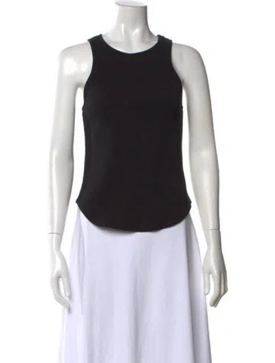 Pre-owned Zimmermann Crew Neck Sleeveless Top In Black