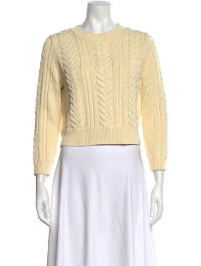Pre-owned Zimmermann Crew Neck Sweater In Yellow