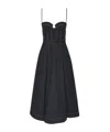 Zimmermann Womens Night Sky Crush Corset Denim Midi Dress In Black