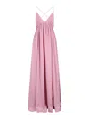 Zimmermann Sensory Gathered Silk Maxi Dress In Pink
