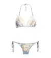 Zimmermann Women Cascadian Bikinis With Crochet Profiles In Blue