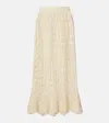 Zimmermann Awaken Lace Crochet Midi Skirt In Cream In White
