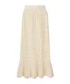 Zimmermann Awaken Lace Crochet Midi Skirt In Cream In White