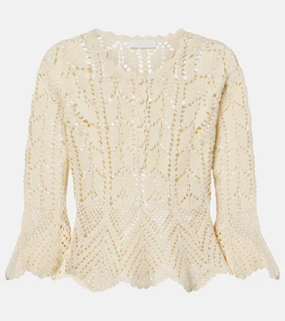 Zimmermann Crochet Cotton Top In Neutral