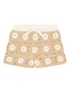 Zimmermann Cotton Crochet Cascadian Shorts In Neutral