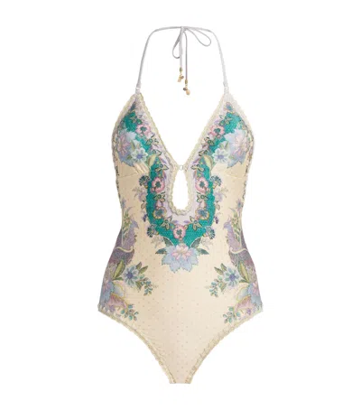 Zimmermann Crochet Indra Swimsuit In Multi