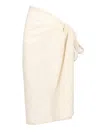 Zimmermann Embroidered Frayed Cotton-gauze Pareo In White