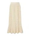 Zimmermann Awaken Lace Crochet Midi Skirt In Cream In White