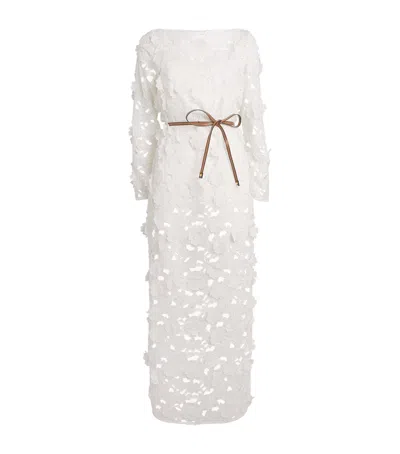 Zimmermann Crochet Patience Maxi Dress In White