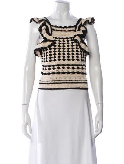Pre-owned Zimmermann Crochet Patterned Sweater W/ Tags
