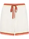 Zimmermann Golden High-rise Shorts In White