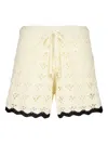 Zimmermann Rhiannon Crochet Short Cream/black