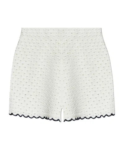 Zimmermann Crochet Shorts In White