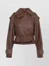 Zimmermann Hypnotic Leather Crop Trench Women In Brown