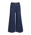 Zimmermann Aster Cropped Flared-leg Denim Jeans In Blue