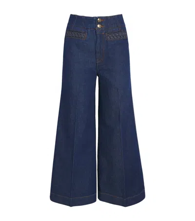 ZIMMERMANN ZIMMERMANN CROPPED ASTER FLARED JEANS
